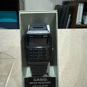1982 vintage Casio Black Digital Calculator Watch